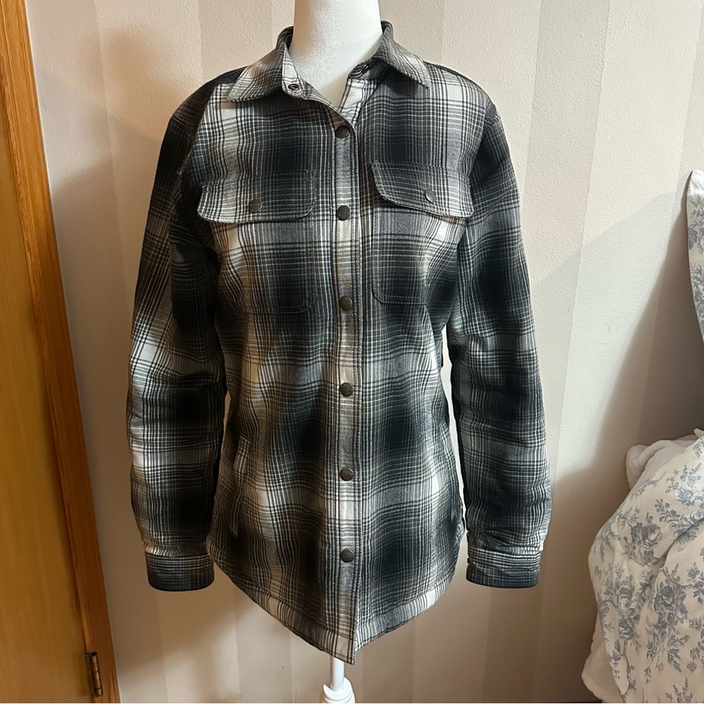 Carhartt Black & White Plaid Utility Jacket